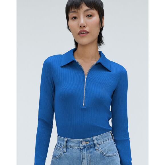 Everlane The Super-Soft Zip Polo - XS - Picture 3 of 5